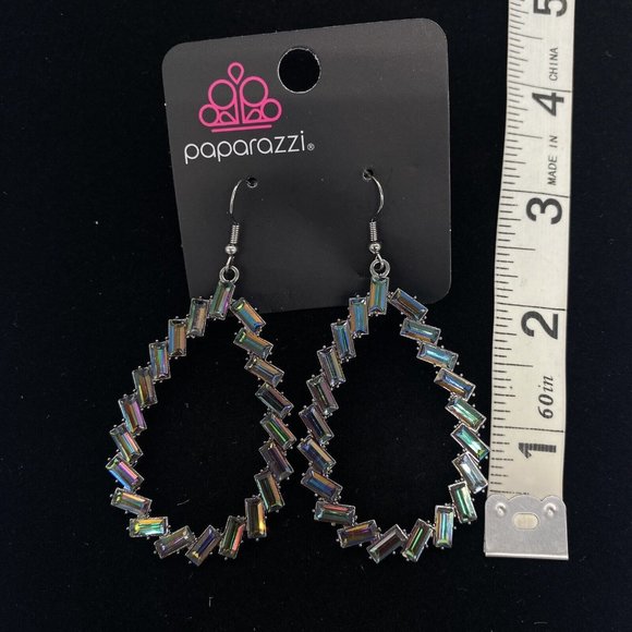 Paparazzi Fashion Jewelry Striking Resplendence Multicolor Hook Earrings - Picture 4 of 4